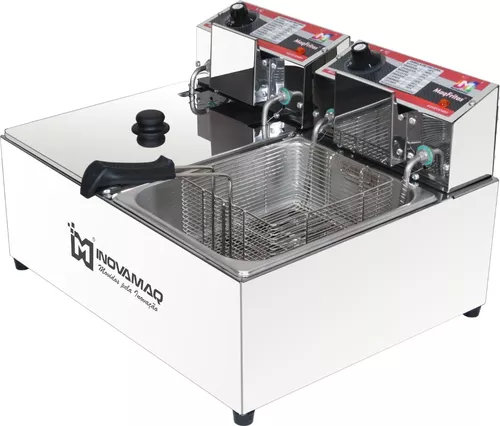 Fritadeira Elétrica Profissional 2 Cubas Modelo FM-15L - 127v