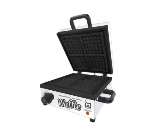 Máquina de Waffle Profissional Antiaderente Modelo Gw-4 Teflon 220v
