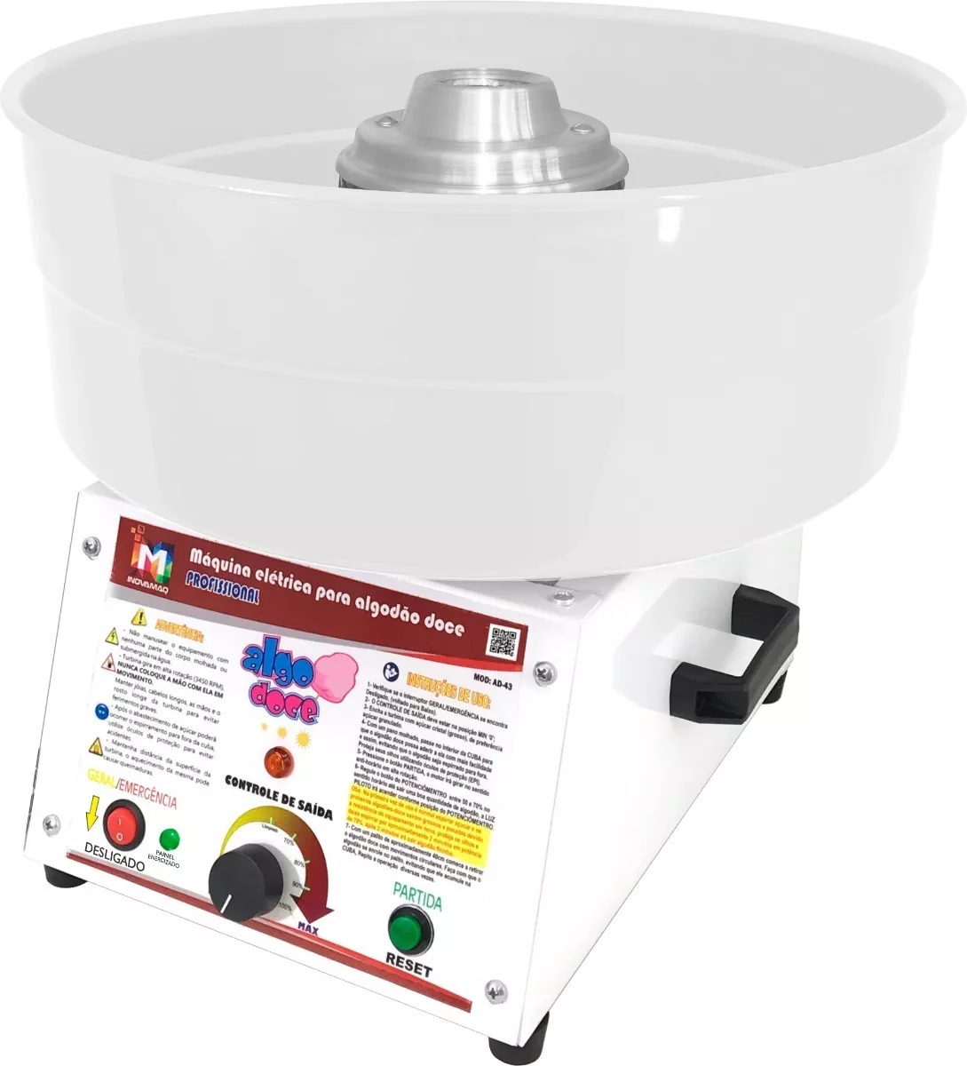 Máquina de Algodão Doce Profissional + Kit Ensacar Grátis