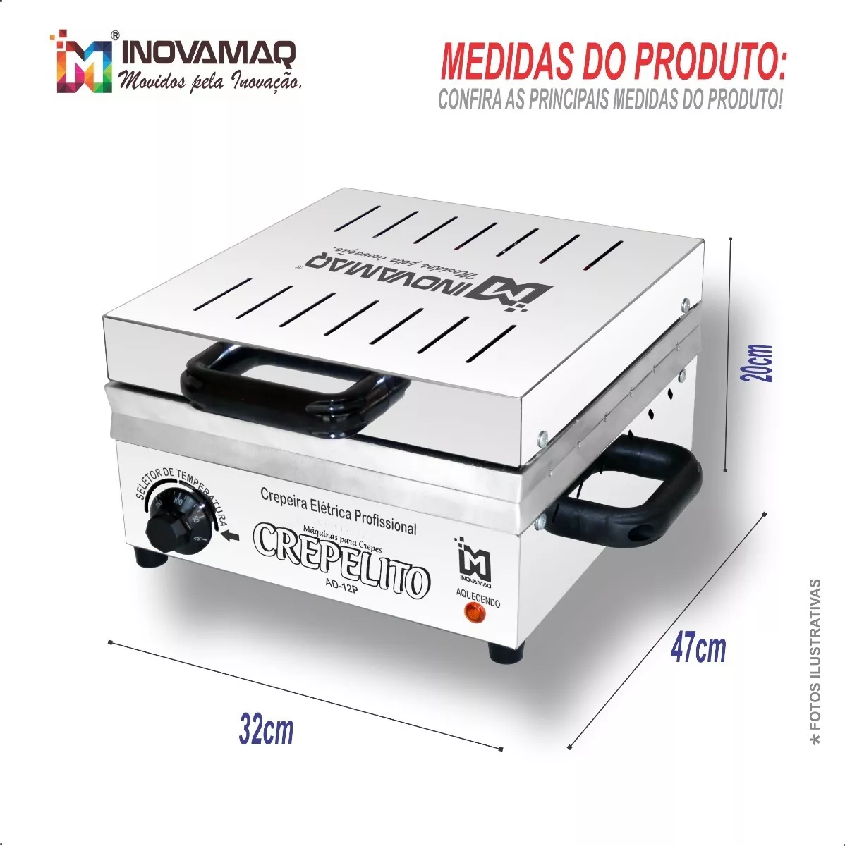 Foto 3 de Máquina De Crepe 12 Cavidades - Modelo AD12P  - 220v