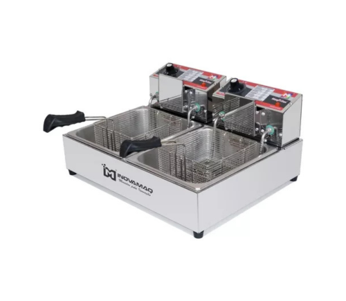 Fritadeira Elétrica Profissional 2 Cubas Modelo FM-10L - 127v
