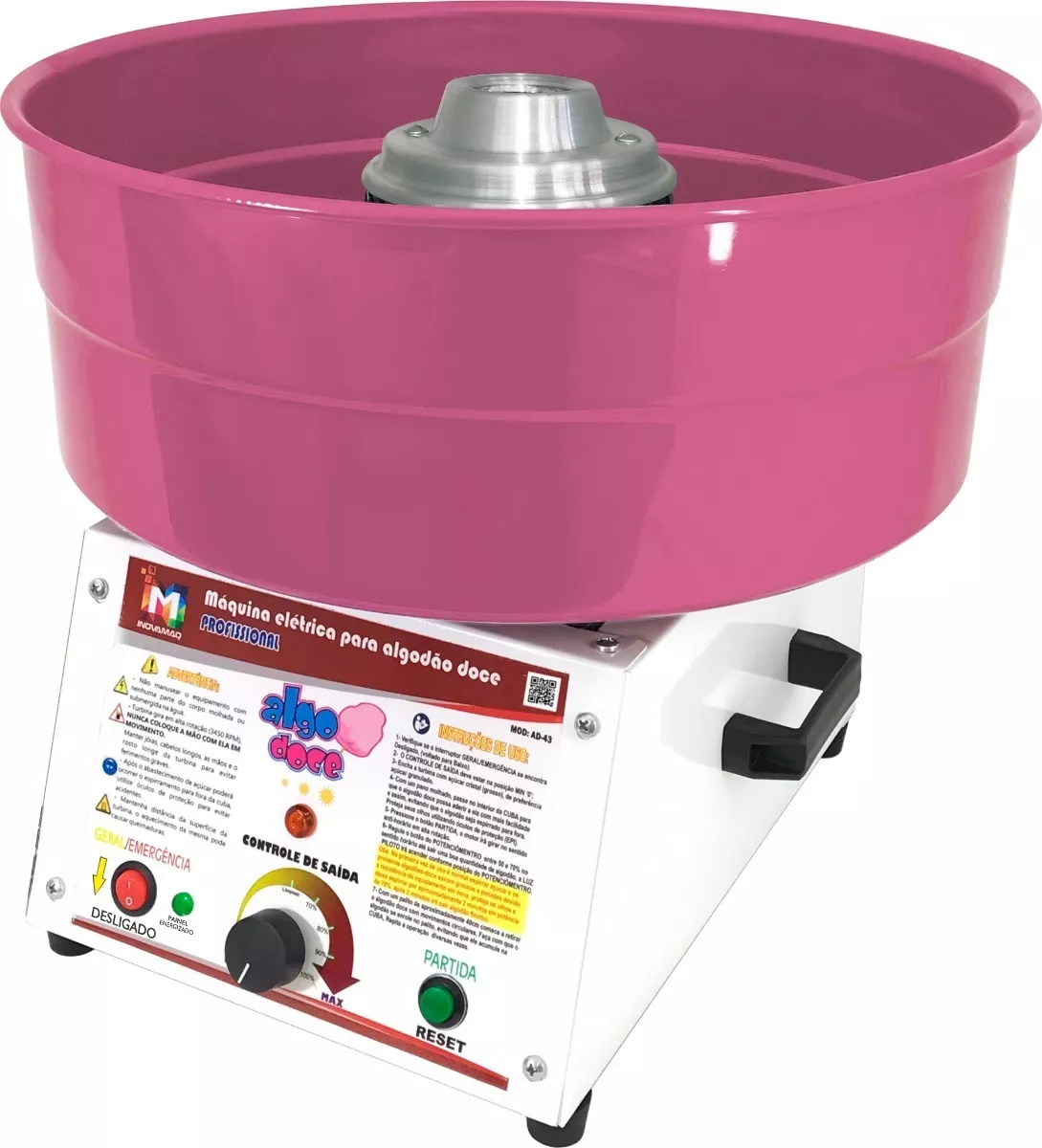 Foto 4 de Máquina de Algodão Doce Profissional + Kit Ensacar Grátis