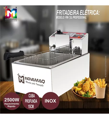 Foto 6 de Fritadeira Elétrica Profissional Modelo FM-7,5L - 127v