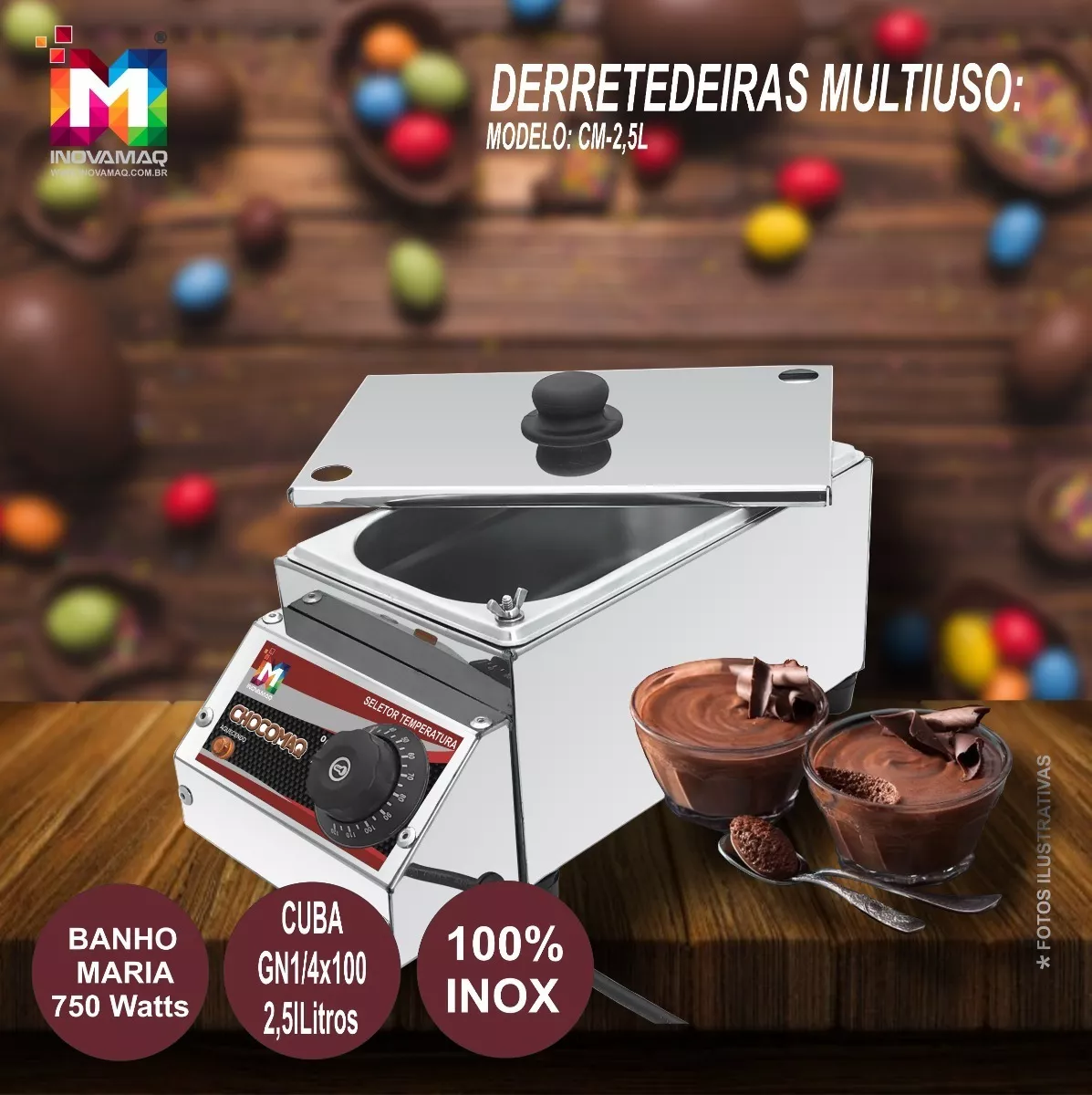 Foto 2 de Derretedeira de Chocolate CM‑2,5L 127V