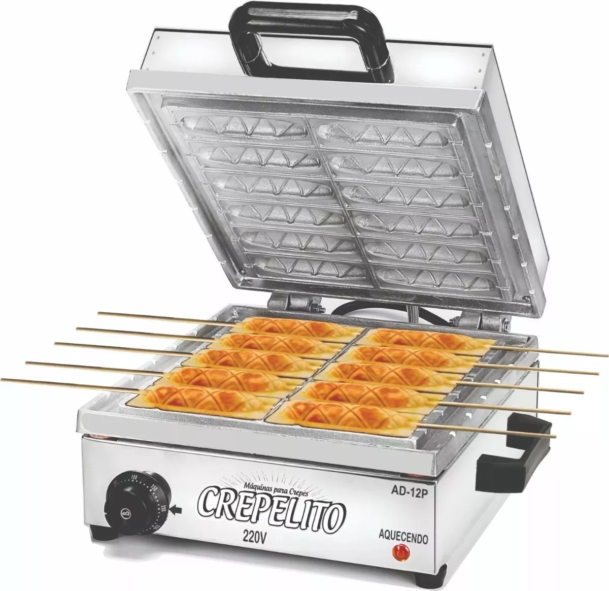 Máquina De Crepe 12 Cavidades - Modelo AD12P  - 127v