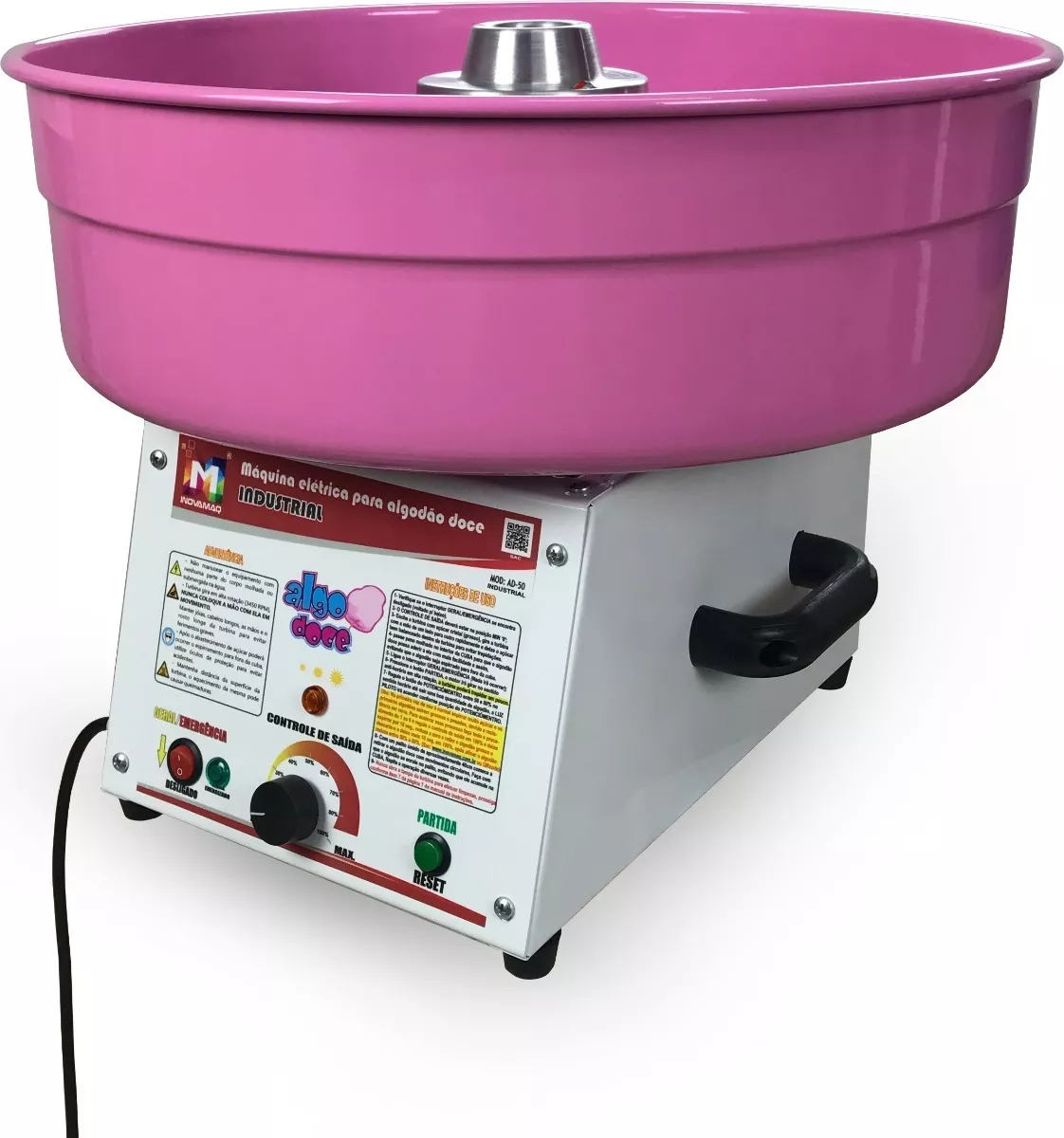 Foto 2 de Maquina Algodão Doce Industrial Modelo AD-50 Rosa