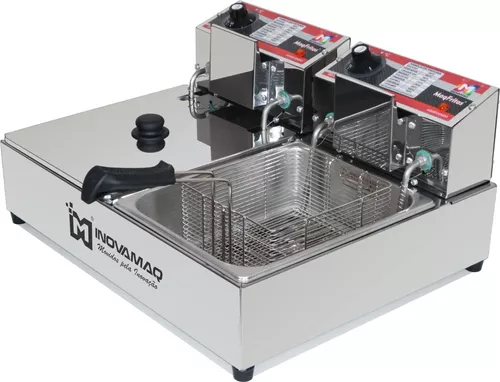 Foto 5 de Fritadeira Elétrica Profissional 2 Cubas Modelo FM-10L - 127v