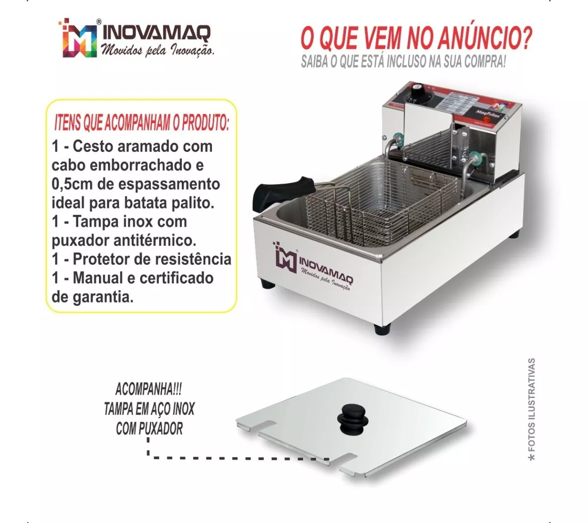 Foto 8 de Fritadeira Elétrica Profissional Modelo FM-5L - 220v