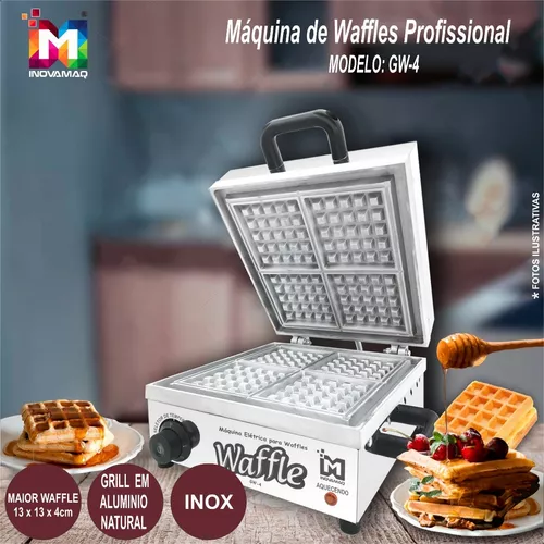 Foto 3 de Máquina de Waffle Profissional Modelo GW-4 127v