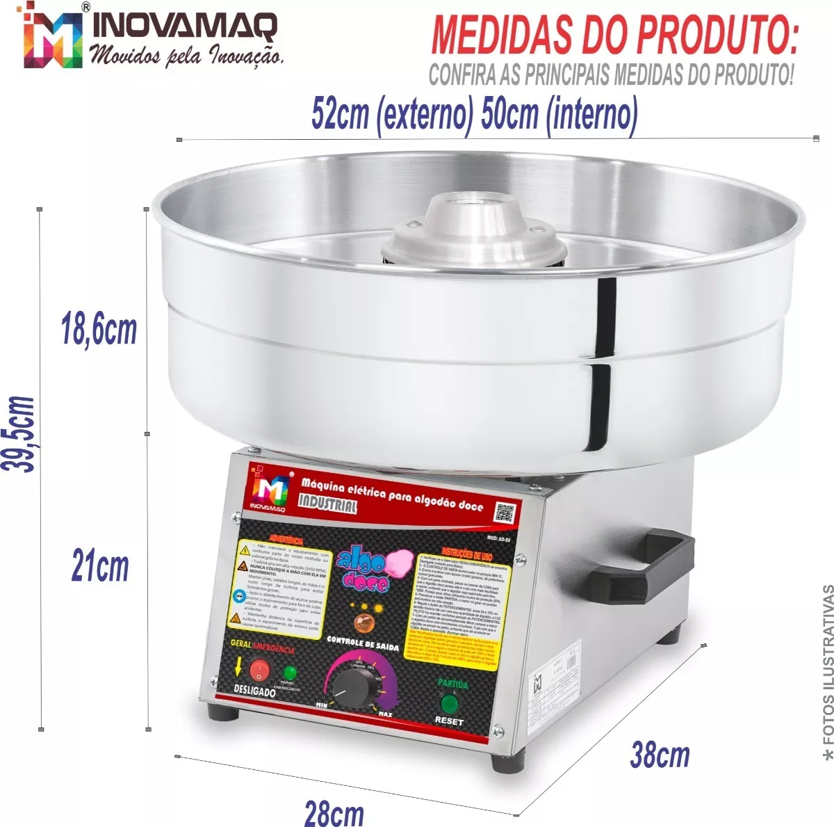 Foto 5 de Maquina Algodão Doce Industrial Modelo AD-50