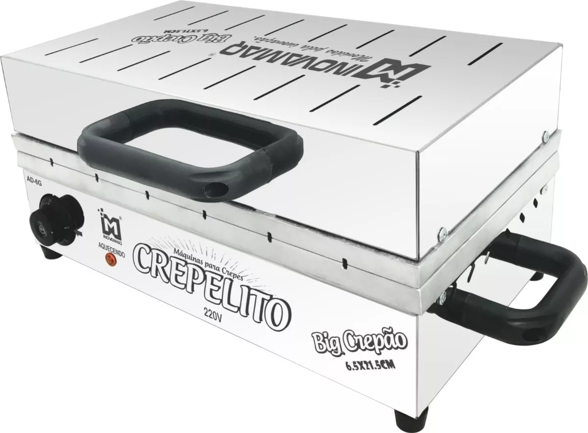 Foto 2 de Máquina de Crepe 6 Cavidades - Modelo AD6G - Big Crepão 220v
