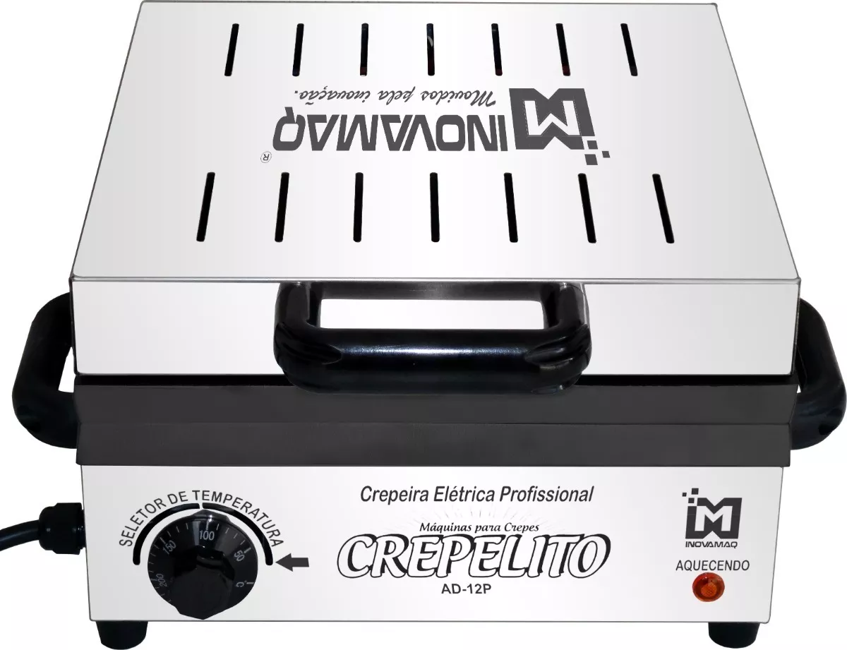 Foto 2 de Máquina de Crepe 6 Cavidades Antiaderente - Modelo AD6G - Big Crepão Teflon 220v