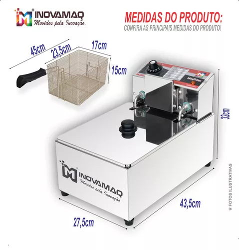 Foto 2 de Fritadeira Elétrica Profissional Modelo FM-7,5L - 127v