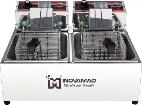 Foto 6 de Fritadeira Elétrica Profissional 2 Cubas Modelo FM-15L - 127v
